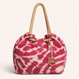 Michael Michael Kors Marina Canvas Tie-Dye Drawstring Bucket Tote